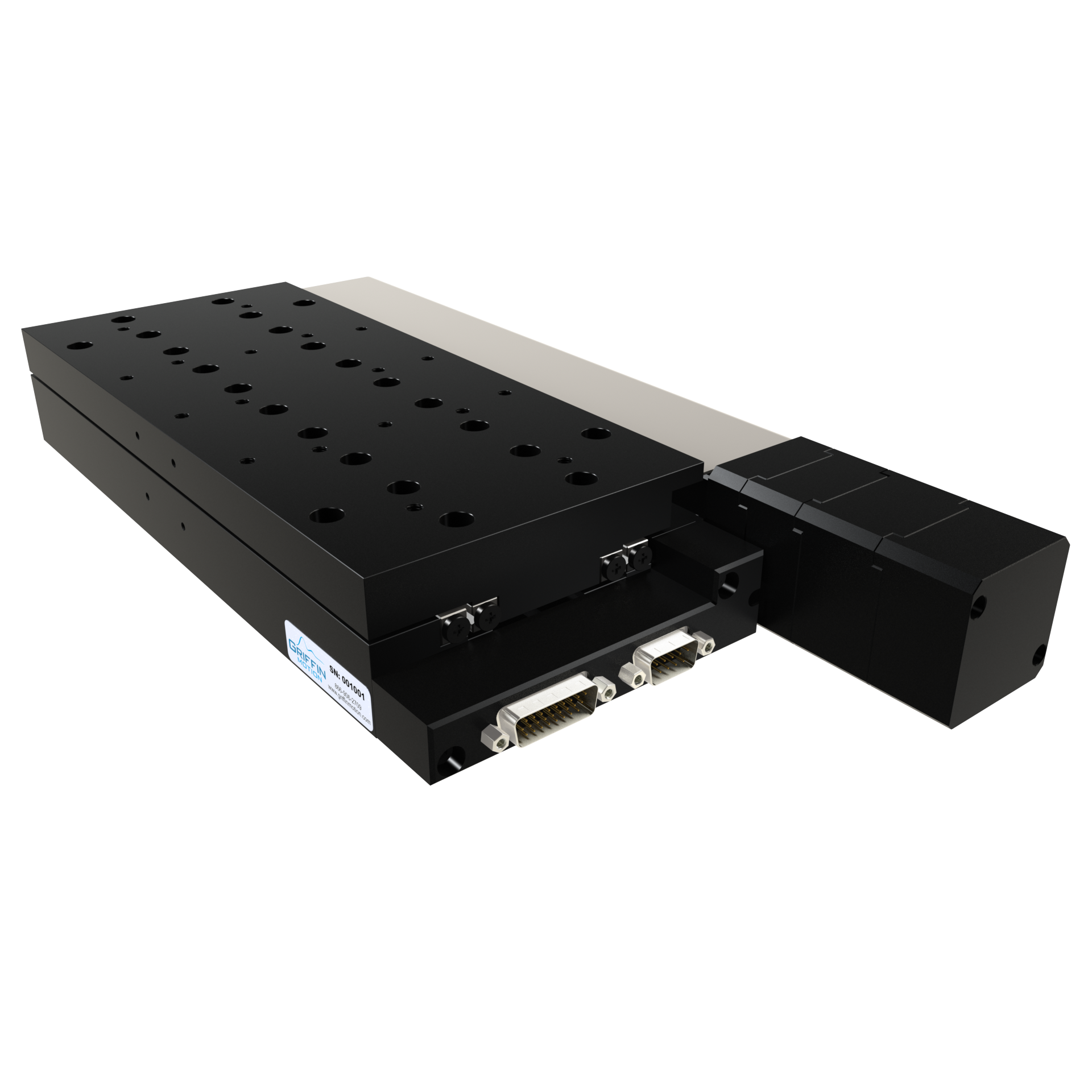 Precision Linear Stage with Brushless Servo Ball Screw Drive, Crossed Roller Ways, Rotary Encoder, and Power off Brake